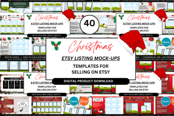 Christmas Etsy Listing Bundle: Design Assets for the Season