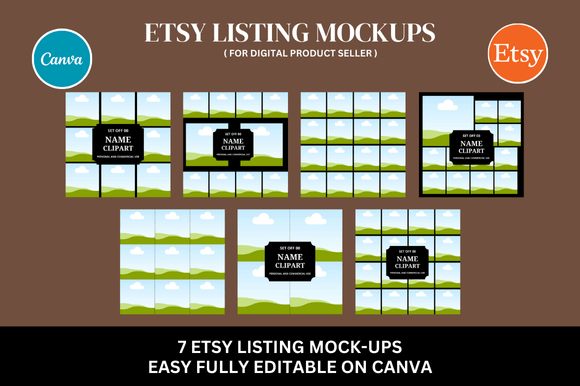Clipart Etsy Canva Mockup Bundle: Your Design Shortcut