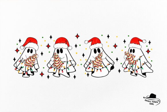 Cute Christmas Ghost Tree Cake PNG: A Whimsical Holiday Asset