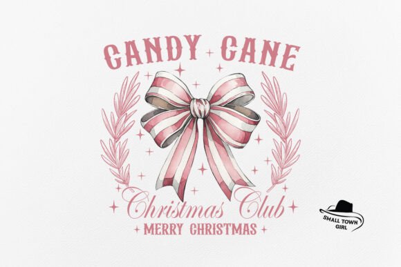 Designing Festive Cheer with Pink Candy Cane Christmas Club Png