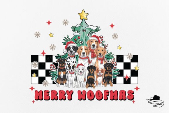 Merry Woofmas Retro Christmas Dog Mom
