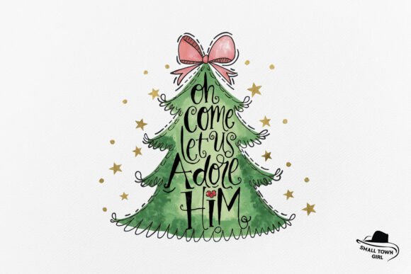 Oh Come Let Us Adore Him Sublimation Png: Faith-Driven Design