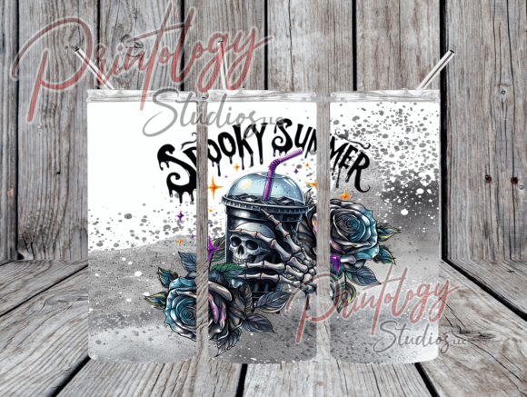 Spooky Summer 20oz Tumbler Wrap: Bold Design for Creators