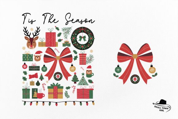 Styling Your Holiday Projects with Boho Tis the Season Christmas Bow Png