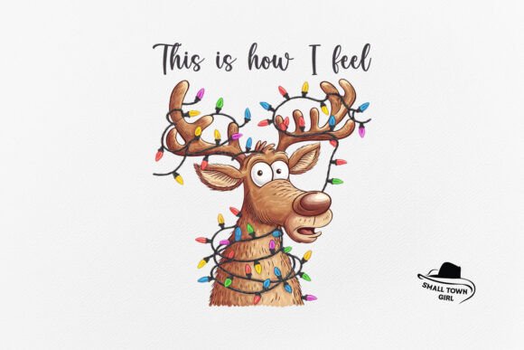 This is How I Feel Reindeer Christmas: A Festive Graphic for Commercial Use